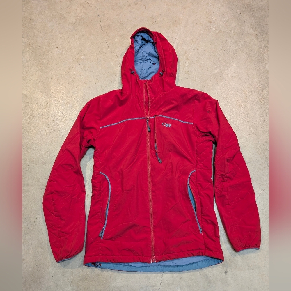 Outdoor Research Razoredge Mens M Jacket Full Zip Hooded Flaws